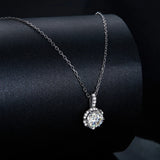 Moissanite Necklace For Women Sterling S925 Silver Lab Diamond Wedding Pendant