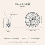 Moissanite Necklace For Women Sterling S925 Silver Lab Diamond Wedding Pendant