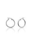 Arnel Hoop Silver Earrings