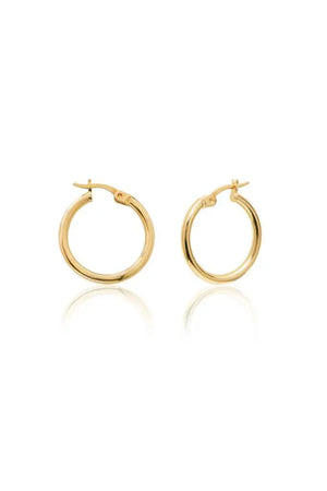 Arnel Hoop Silver Earrings