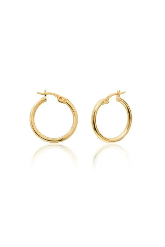 Arnel Hoop Silver Earrings