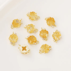 14K Plated Zircon Jewelry Accessories for DIY Necklace Pendants