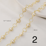 14k Plated DIY Chain Necklace C164-1K Nickel Free 1m/lot