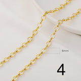 14k Plated DIY Chain Necklace C164-1K Nickel Free 1m/lot