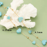 C318 Stainless Steel DIY Chain Natural Stone Shell 1m