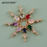 KC Plated Zircon Pendant for DIY Jewelry Making