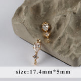 KC Plated Zircon Pendant for DIY Jewelry Making