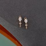 KC Plated Zircon Pendant for DIY Jewelry Making