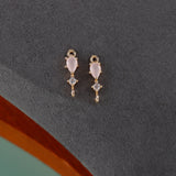 KC Plated Zircon Pendant for DIY Jewelry Making