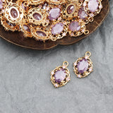 Zircon Crystal 18K Gold Jewelry Accessories Hand Made DIY Earrings Pendant