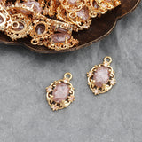 Zircon Crystal 18K Gold Jewelry Accessories Hand Made DIY Earrings Pendant