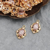 Zircon Crystal 18K Gold Jewelry Accessories Hand Made DIY Earrings Pendant
