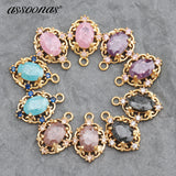 Zircon Crystal 18K Gold Jewelry Accessories Hand Made DIY Earrings Pendant