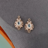 Zircon Crystal 18K Plated Jewelry Accessories 10pcs