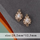 Zircon Crystal 18K Plated Jewelry Accessories 10pcs