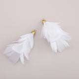 Handmade Feather Tassel Earring Pendants 2pcs/lot