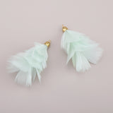 Handmade Feather Tassel Earring Pendants 2pcs/lot