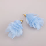 Handmade Feather Tassel Earring Pendants 2pcs/lot