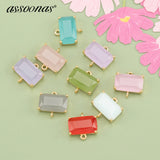 DIY Earring Pendants Charms Zircon Jewelry Making 6pcs/lot