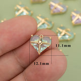 Heart Shape DIY Earring Pendants, Jewelry Making Charms, 6pcs/lot