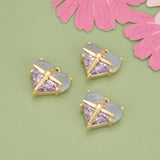 Heart Shape DIY Earring Pendants, Jewelry Making Charms, 6pcs/lot