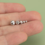 MB89 Rhodium Plated Bead Copper Metal Jewelry Findings
