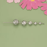 MB89 Rhodium Plated Bead Copper Metal Jewelry Findings