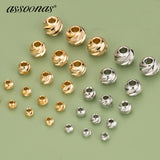 MB89 Rhodium Plated Bead Copper Metal Jewelry Findings