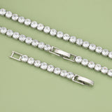MB94 Fashion Rhodium Plated Zircon Mash Up Necklace