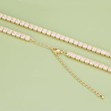 MB94 Fashion Rhodium Plated Zircon Mash Up Necklace