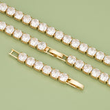 MB94 Fashion Rhodium Plated Zircon Mash Up Necklace