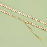 MB94 Fashion Rhodium Plated Zircon Mash Up Necklace