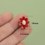 Elegant Zircon Glass Earrings Set for Women