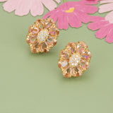 Elegant Zircon Glass Earrings Set for Women