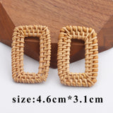Bamboo Rattan Pendant M752 for DIY Earrings