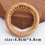 Bamboo Rattan Pendant M752 for DIY Earrings