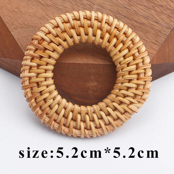 Bamboo Rattan Pendant M752 for DIY Earrings