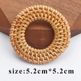 Bamboo Rattan Pendant M752 for DIY Earrings