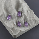 Rhodium Plated Zircon Pendant Jewelry Findings 10pcs/Lot