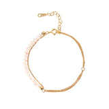 Baroque Pearl 925 Silver Bracelet Multi-layer Chain C-L486