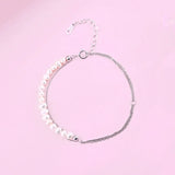 Baroque Pearl 925 Silver Bracelet Multi-layer Chain C-L486