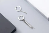 925 Sterling Silver Asymmetry Tassel Earrings GTLE2373