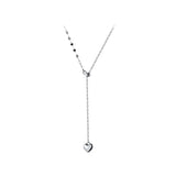 Sterling Silver Heart Pendant Choker Necklace