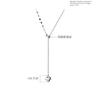 Sterling Silver Heart Pendant Choker Necklace