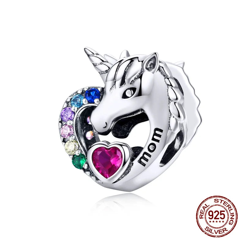 Colorful Zircon Beads 925 Silver Pendant Jewelry Making