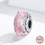 3MM Glass Round Floret Beads for 925 Sterling Silver Jewelry Making