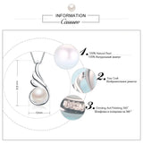 Natural Pearl 925 Silver Zircon Pendant Necklace for Women