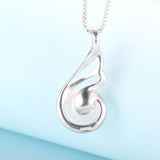 Natural Pearl 925 Silver Zircon Pendant Necklace for Women