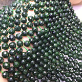 Aventurine Green Round Faceted 6mm Loose Beads 14in