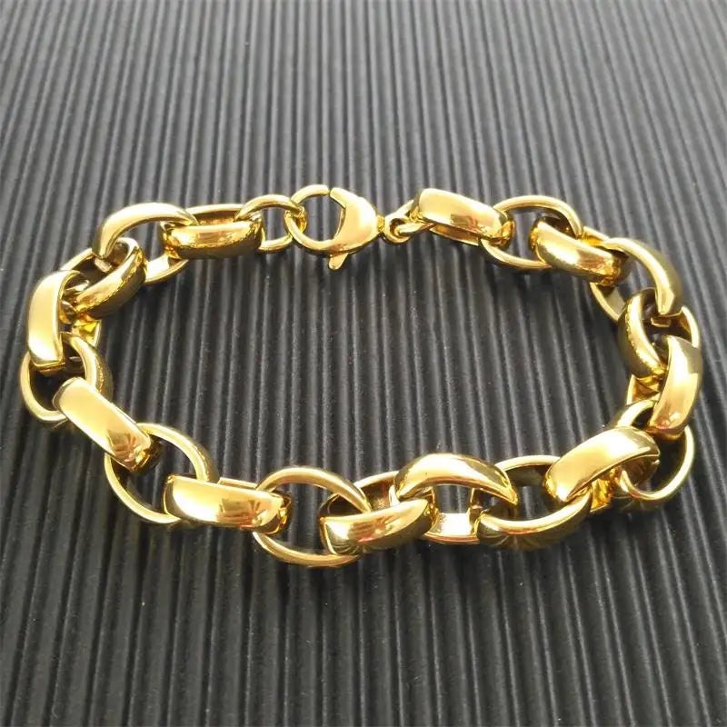 Men Stainless Steel Bracelet 10mm Band Width